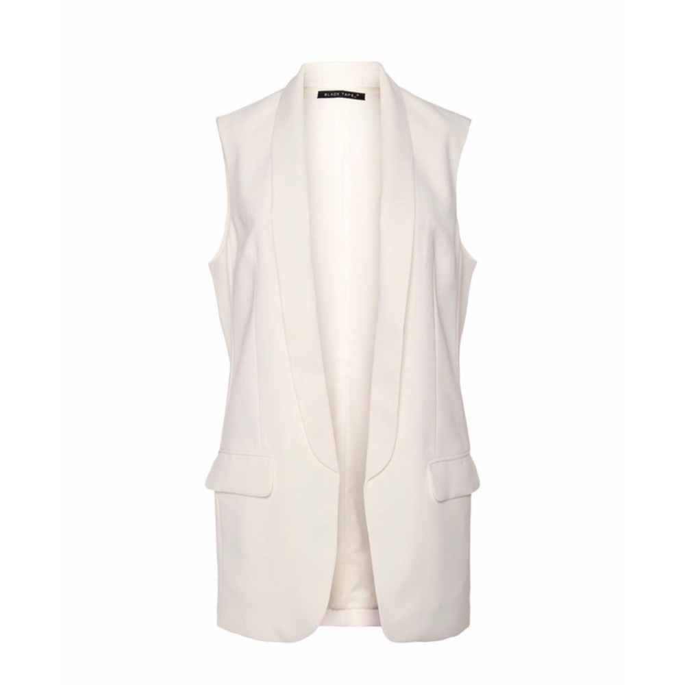 NWOT Black Tape White Vest